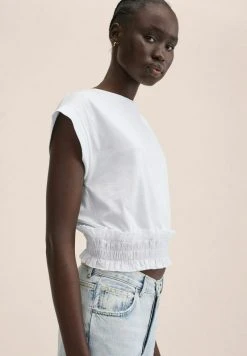 Mango T-Shirt Basic - Wit | Damen -Mango Populaire Boutique ea0fc4b8f29842528214069047cc657b