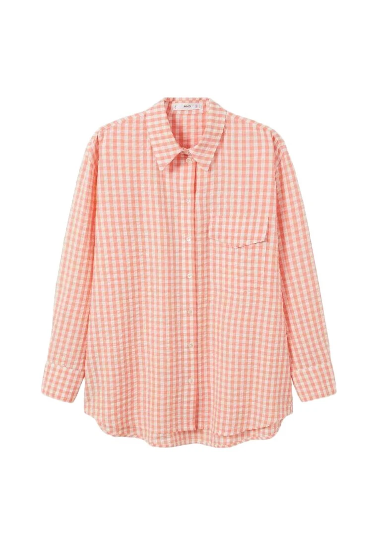 Mango Hemdbluse - Koraalrood | Damen 7 Mango Hemdbluse - Koraalrood | Damen – Bild 5