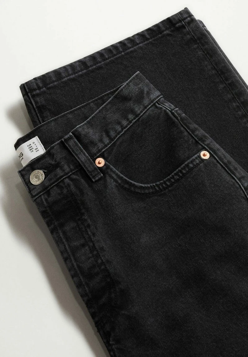 Mango Jeans Straight Leg - Black Denim | Damen 8 Mango Jeans Straight Leg - Black Denim | Damen – Bild 6