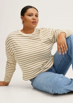 Mango Langarmshirt - Middenbruin | Damen -Mango Populaire Boutique ec0ce074618248eb9b5cd3ec75d6d45a