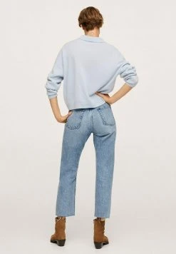 Mango Jeans Straight Leg - Mittelblau | Damen -Mango Populaire Boutique eda459b61ed745eba6f3f7576dc14cdb