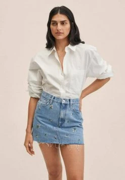 Mango DAISY - A-Linien-Rock - Medium Blue | Damen -Mango Populaire Boutique f0bb5a26b3ba42068f31628c51a52095