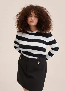 Mango OBLICUA - Strickpullover - Zwart | Damen