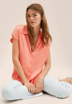 Mango Damen SASSA - Hemdbluse - Coral Red -Mango Populaire Boutique f22ba773971b406497556131f9b3c4ed