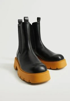 Mango MOTOR - Plateaustiefelette - Noir | Damen -Mango Populaire Boutique f2a374f41d16488f95bdf2eed67efdda