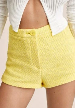 Mango RETRO - Shorts - Jaune | Damen -Mango Populaire Boutique f3149dad52324b448a6178e867383485