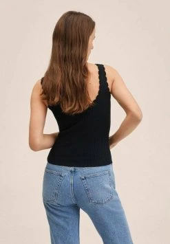 Mango CROCHY - Top - Zwart | Damen -Mango Populaire Boutique f5384db16eb9495f83e017ad7436d007