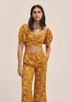 Mango PISA-L - Stoffhose - Yellow | Damen -Mango Populaire Boutique f6085d66f24d431e8f91b82e2bd02a88