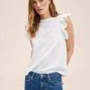 Mango Damen SUIZA - Top - Weiß -Mango Populaire Boutique f873d47a906c487db6ec93916762b688