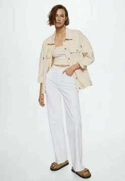 Mango Damen Jeans Straight Leg - White -Mango Populaire Boutique f8c381f124f94620bf419d7b955e16dd