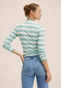 Mango JAMES - Langarmshirt - Pastelgroen | Damen -Mango Populaire Boutique f905bac42b7f4265931e1f110983091a
