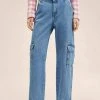 Mango Damen GRETA - Jeans Straight Leg - Bleu Moyen -Mango Populaire Boutique fa946751d03c4cb3962bdc013c28256d