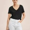 Mango Damen VISPI - T-Shirt Basic - Noir