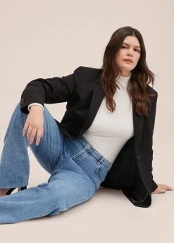 Mango Damen NORA - Flared Jeans - Mittelblau -Mango Populaire Boutique fec2518dcb9b46f5aa3ac37785648c84