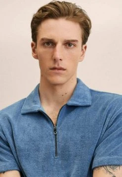 Mango MARIZIP - Poloshirt - Bleu Ciel | Herren -Mango Populaire Boutique fefd3fe7242f48e7bec81377587778aa